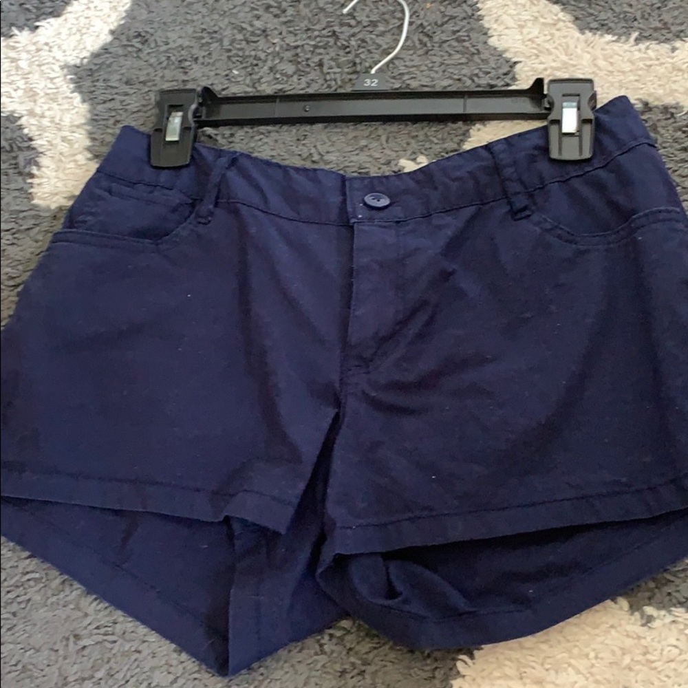 blue shorts
